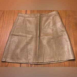 Zara Metallic Mini Skirt vegan leather